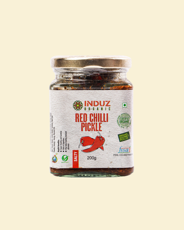Spice Up Your Meals with 250 Gm of Red Chilli Pickle (Bharwa Mirch)