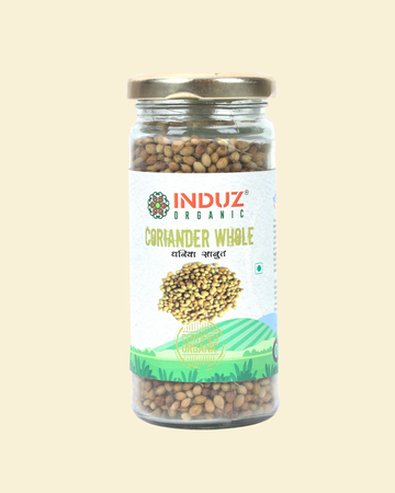 Organic Coriander Whole - 50 GMS | Induz | Fresh  Natural