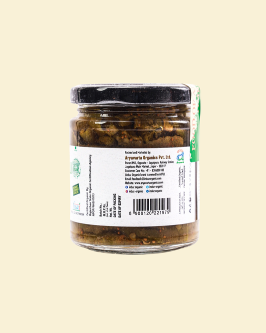 Organic Green Chilli Pickle 200 Gm - Spicy, Delicious, and Healthy!