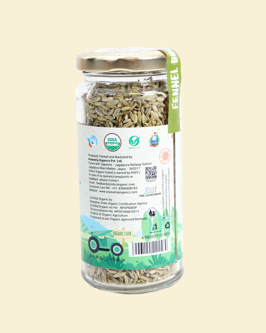 Organic Fennel Bold - 100 GMS | Induz | Natural  Healthy Spice