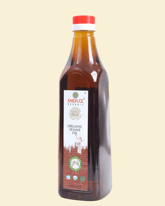 Organic Black Sesame Oil 1LTR - Induz - 100% Natural  Cold-Pressed