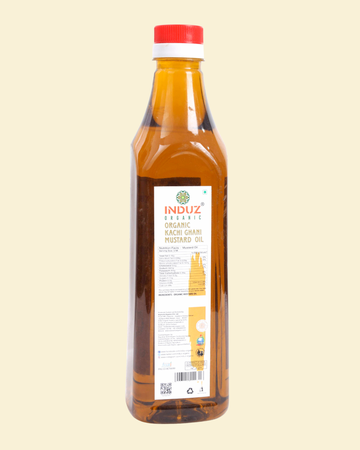 Organic Cold-Pressed Black Mustard Oil - 1L | Induz Bounty