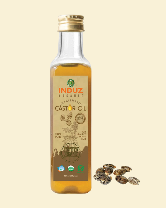 Organic Cold-Pressed Castor Oil 100 ML - Induz Charismatic Beauty Oil