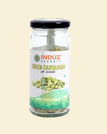 Organic Green Cardamom - 75 GMS | Induz | Fresh  Natural Spice