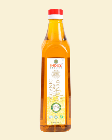 Organic Cold-Pressed Mustard Oil - Induz Mighty Yellow 1L