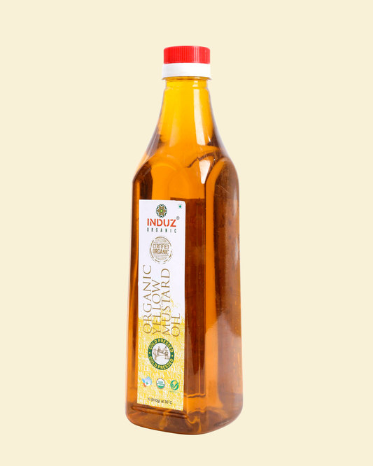 Organic Cold-Pressed Mustard Oil - Induz Mighty Yellow 1L