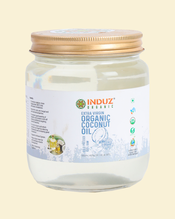 Organic Virgin Coconut Oil 500 ML - Induz for Healthy Hair  Skin