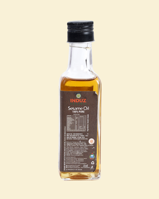 100 ML of Organic White Sesame Oil by Induz - Pure, Natural, and Delicious!