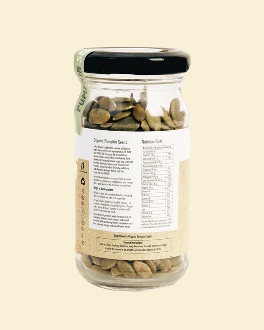 Organic Pumpkin Seeds 100 GMS - Induz - Delicious  Healthy Snack!
