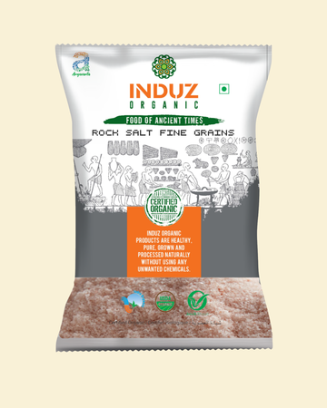Organic Rock Salt Fine Grains - 1 KG | Induz | 100% Natural  Healthy