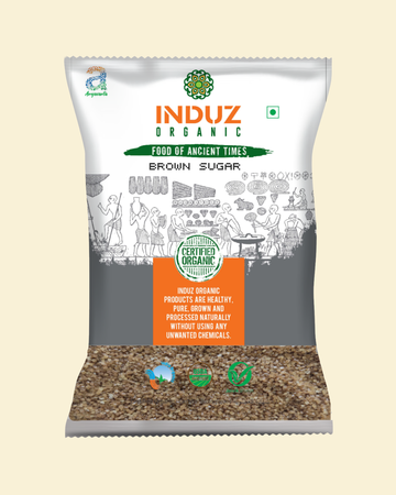 Organic Brown Sugar 1 KG - Induz - Natural, Unrefined Sweetener