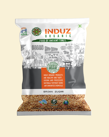 Organic Brown Sugar 500 GMS - Induz - Natural, Unrefined Sweetener
