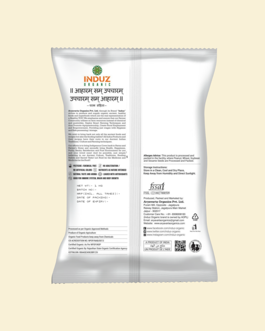 Organic White Sugar Crystal - 1 KG | Induz | Natural Sweetener
