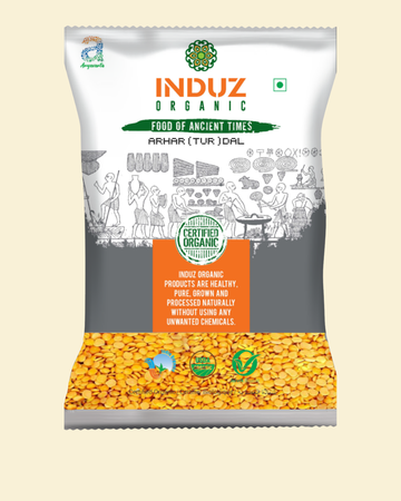 Organic Arhar (Tur) Dal - 1 KG | Induz | 100% Natural  Healthy