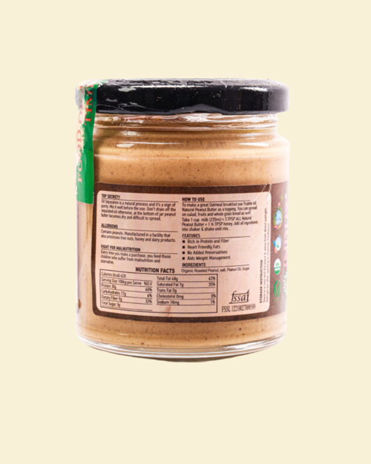 Organic Peanut Butter 200gm - Delicious  Healthy Spread for Sandwiches  Toast!