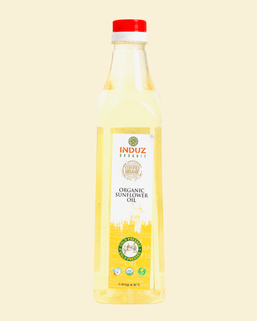 Organic Cold Pressed Sunflower Oil - 1L | Induz | Natural  Healthy