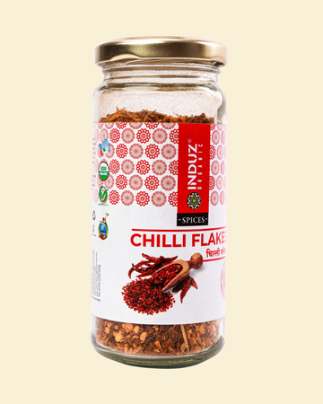 Organic Red Chilli Flakes 85 GMS - Induz - Spicy, All-Natural Flavor
