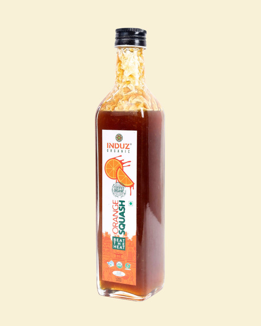 Organic Orange Squash - 500 ML | Induz | Refreshing  Healthy Drink