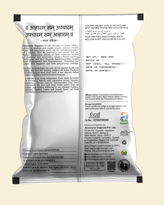 Organic Soybean Flour 500 GMS - Induz | Non-GMO, Gluten-Free, High Protein Flour