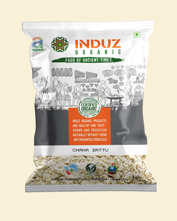Organic Chana Sattu Flour 500GMS - Roasted  Delicious by Induz