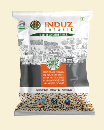 Organic White Cowpea Whole - 500 GMS | Induz | Natural  Healthy