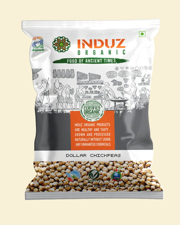 Organic Dollar Chickpeas 500 GMS | Induz | Fresh  Healthy