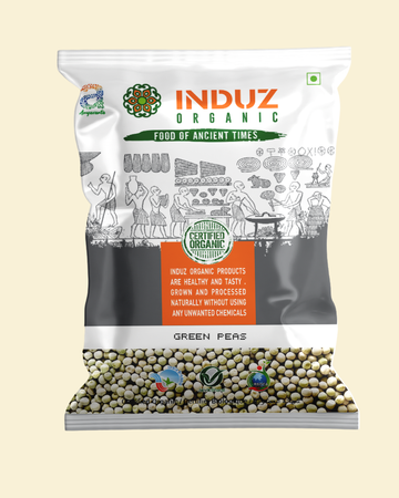 Organic Green Peas 500 GMS - Induz | Fresh, Healthy, and Delicious