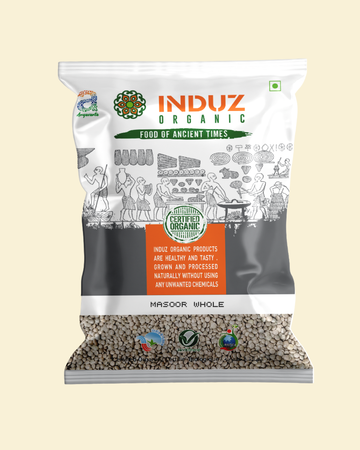 Organic Masoor Whole - 500 GMS | Induz | 100% Natural  Healthy
