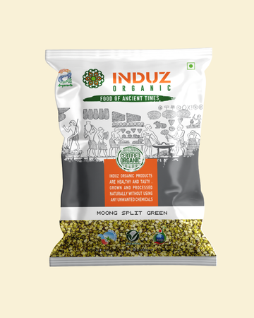 Organic Moong Split Green - 500 GMS | Induz | Natural  Healthy