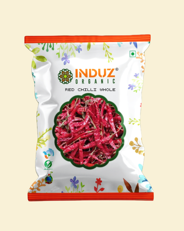 Organic Red Chilli Whole - 50 GMS | Induz | Fresh  Spicy
