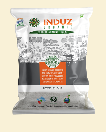 Organic Rice Flour 500 GMS - Induz | Gluten-Free, Non-GMO, Healthy Flour