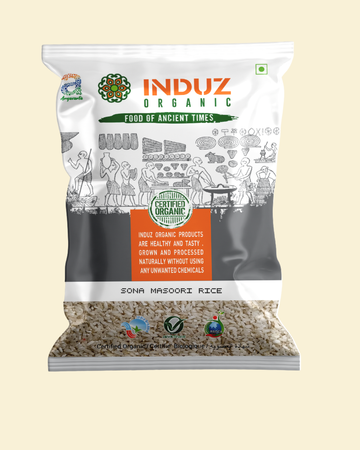 Organic Sona Masoori Rice 500 GMS - Induz | 100% Natural  Healthy