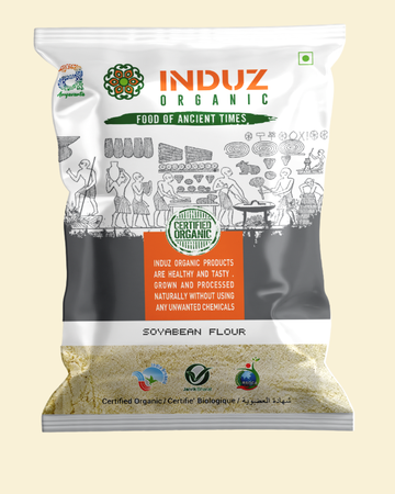 Organic Soybean Flour 500 GMS - Induz | Non-GMO, Gluten-Free, High Protein Flour