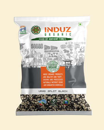 Organic Urad Split Black - 500 GMS | Induz | 100% Natural  Healthy