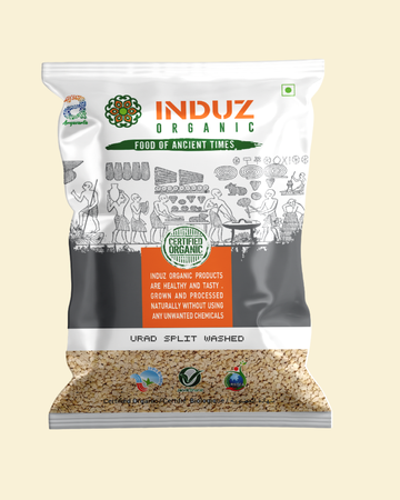 Organic Urad Split Washed - 500 GMS | Induz | 100% Natural  Healthy